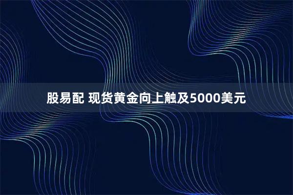 股易配 现货黄金向上触及5000美元